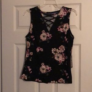 Floral Tank Size Medium.